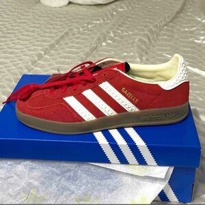 Adidas Gazelle Red and White Sneakers